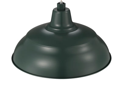 Millennium Lighting 17" RLM Warehouse Shade Goose Neck Mount, Satin Green Finish