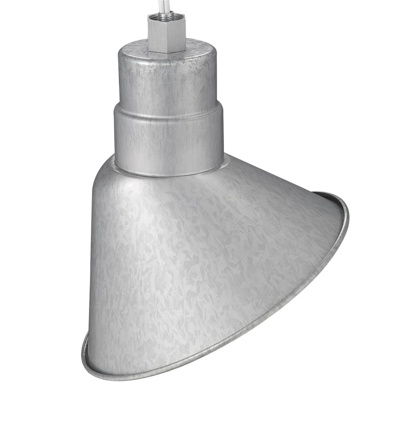 Millennium Lighting 10" RLM Angle Shade, Galvanized Finish