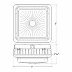 LED Canopy Light 40W, 5200 Lumens, 4000K or 5000K, 120-277V