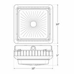 LED Canopy Light 75W, 9700 Lumens, 4000K or 5000K, 120-277V