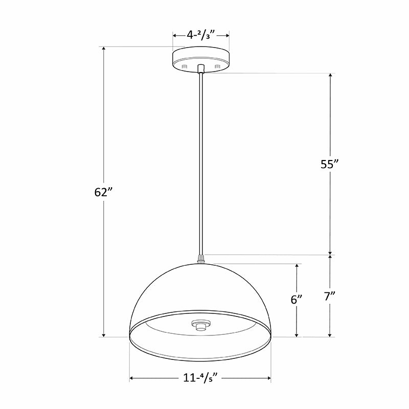 Westgate LED Vintage Pendant Lights, CCT Selectable, Black or White