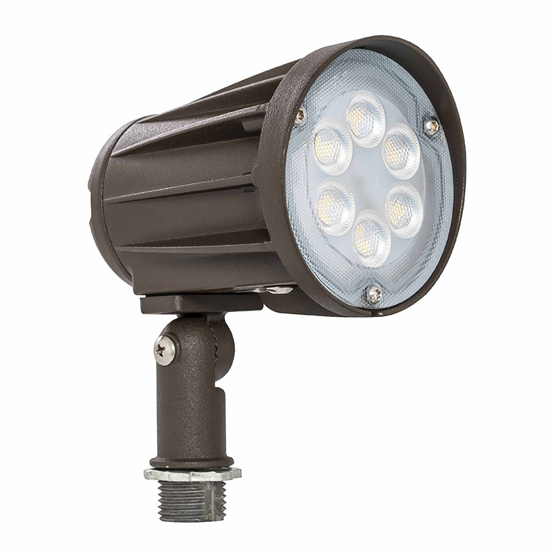 LED Bullet Flood Light, 15 Watt, 1900 Lumens, 3000K or 5000K, Knuckle Mount, 120-277V