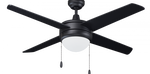 Europa LED 4-Blade Ceiling Fan Light, 50" Sweep, 16W, 3000K