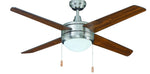 Europa LED 4-Blade Ceiling Fan Light, 50" Sweep, 16W, 3000K