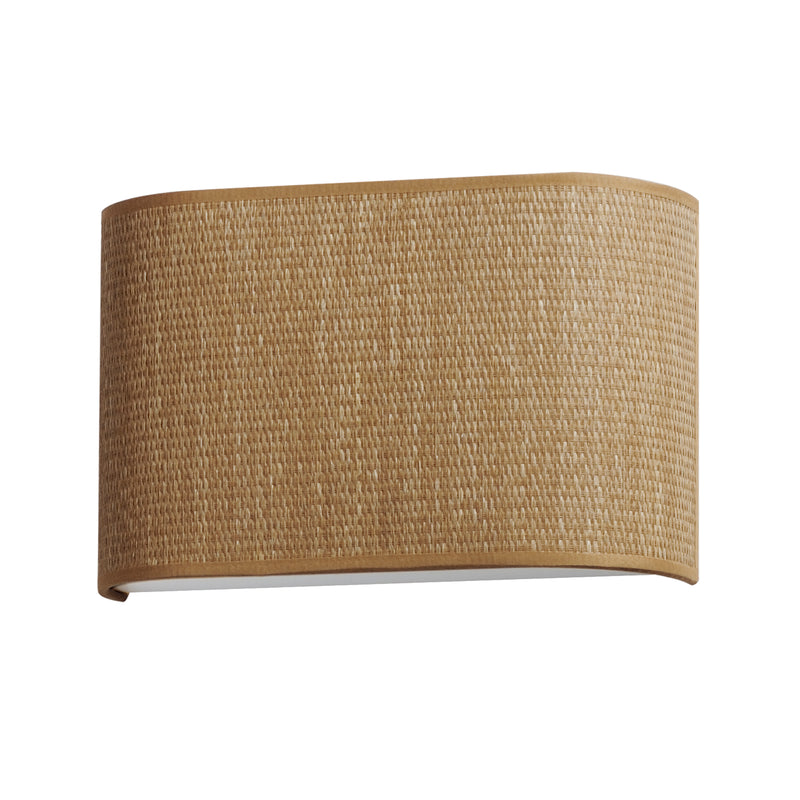 Prime 13" Wide LED Sconce, Grass Cloth, Oatmeal or White Linen Finish