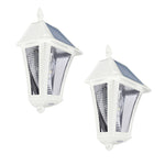 2 Pack Baytown II Sconce Solar Lamp, 100 Lumens, 2W, 2700K, Black or White Finish