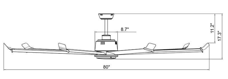 ARCTIC 7-Blade Industrial Fan, 7 Blades with 80" Sweep, Energy Star Rated