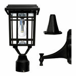 Prairie Bulb Solar Lamp w/GS Light Bulb, 50 Lumens, 3.6V, 1.3 Watts, 2700 CCT, Black or Grey Finish, Post, Flat or Wall Mount