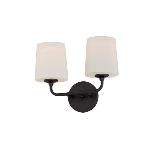 Bristol 2-Light Wall Sconce (Available in Anthracite, Black, Satin Brass, or Satin Nickel)