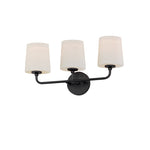 Bristol 3-Light Bath Vanity (Available in Black, Satin Brass, and Satin Nickel)