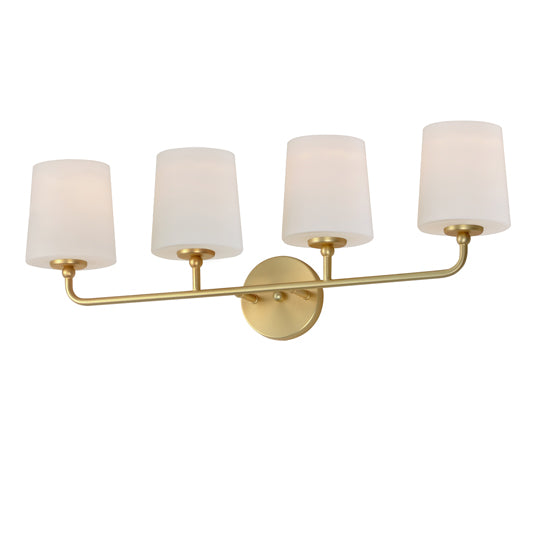 Bristol 4-Light Bath Vanity (Available in Black, Satin Brass, and Satin Nickel)