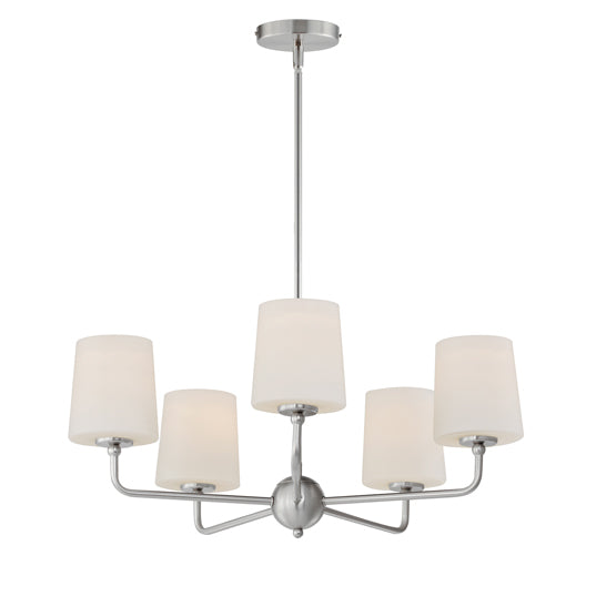 Bristol 5-Light Chandelier (Available in Anthracite, Satin Brass, or Satin Nickel)