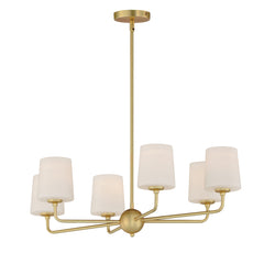 Bristol 6-Light Chandelier (Available in Satin Brass or Satin Nickel)