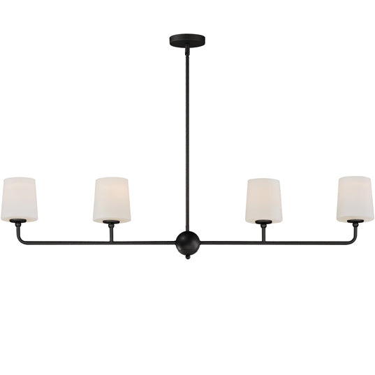 Bristol 4-Light Linear Chandelier (Available in Anthracite, Satin Brass, or Satin Nickel)