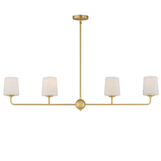 Bristol 4-Light Linear Chandelier (Available in Anthracite, Satin Brass, or Satin Nickel)