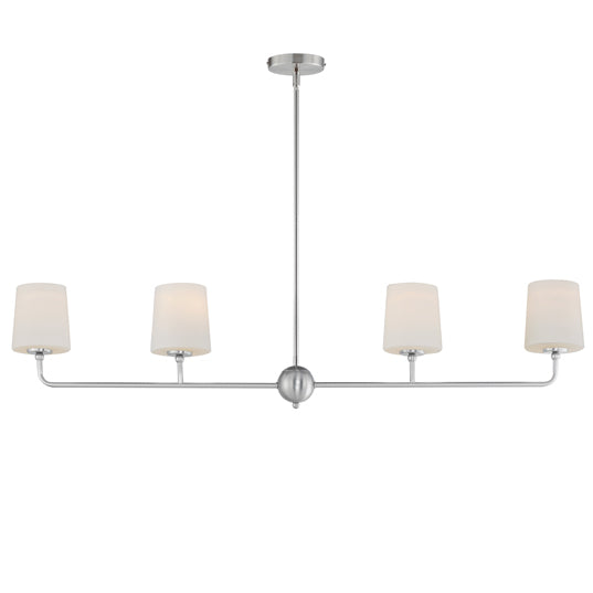 Bristol 4-Light Linear Chandelier (Available in Anthracite, Satin Brass, or Satin Nickel)