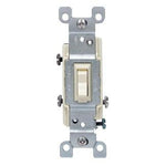 Three Way Toggle Switch, 15 Amp, 120 Volt, Light Almond