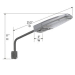 Solar Yard Light w/ 2 Mounting Options, Mounting Arm or Direct to Wall, 1 PK or 2 PK