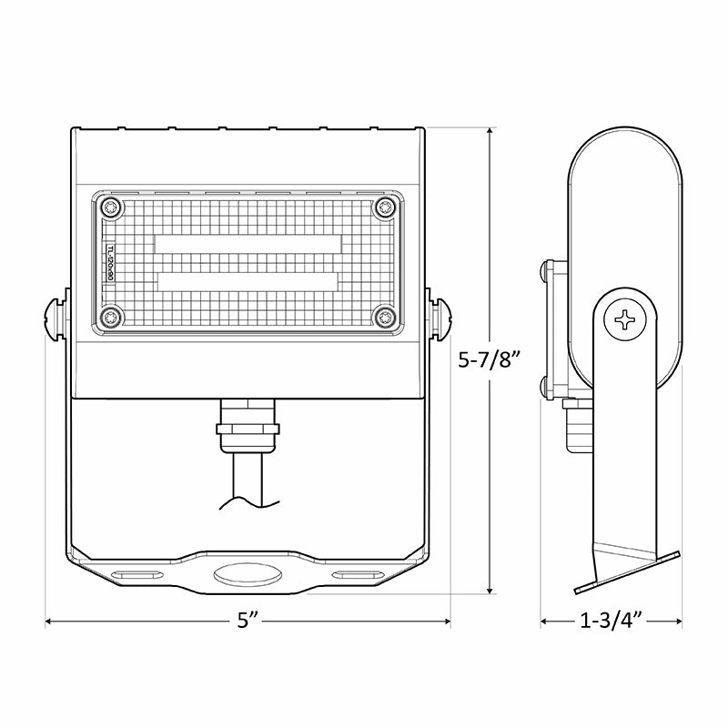 LED Architectural Flood Light with Trunnion, 15 watt, 3000K, 4000K, or 5000K, 120-277V