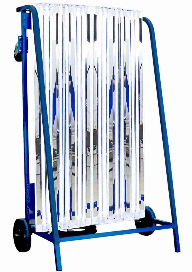 Industrial UV Sanitation Light Cart, 12 Lamps, 390 Watts, 120-277V