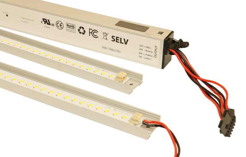 2 Foot LED Magnetic Strip Retrofit Kit for Linear Fixtures, 25 watt, 120-277V, 3250 Lumens, 4000K or 5000K