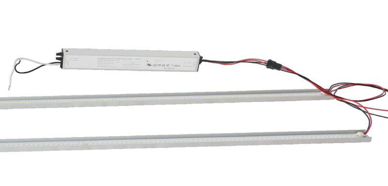 2 Foot LED Magnetic Strip Retrofit Kit for Linear Fixtures, 25 watt, 120-277V, 3250 Lumens, 4000K or 5000K