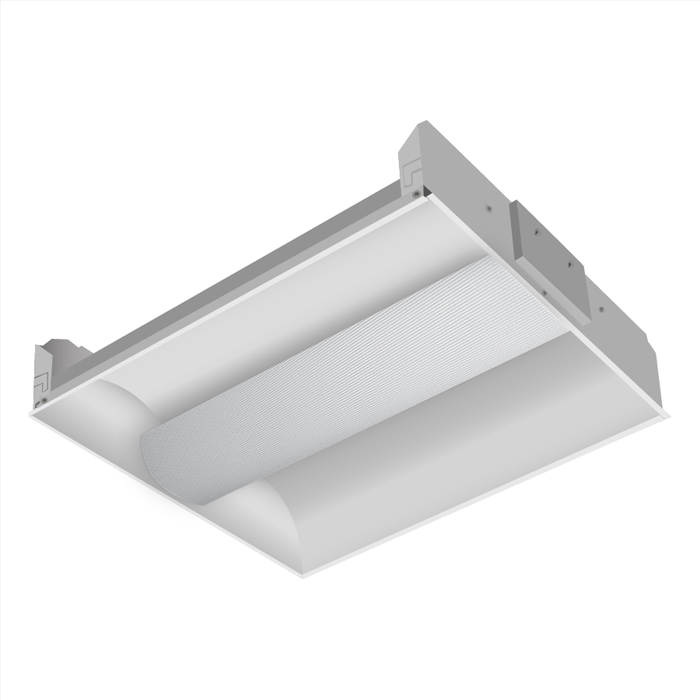 2 x 2 Foot Low Profile Center Basket Troffer, 2100-3150 Lumens, 2 or 3 Lamps, 9W, LED, 4000K, Lamps Included