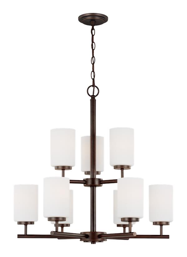 Oslo Collection - Nine Light Chandelier | Finish: Burnt Sienna - 31162EN3-710