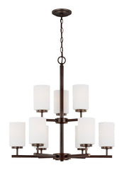 Oslo Collection - Nine Light Chandelier | Finish: Burnt Sienna - 31162EN3-710