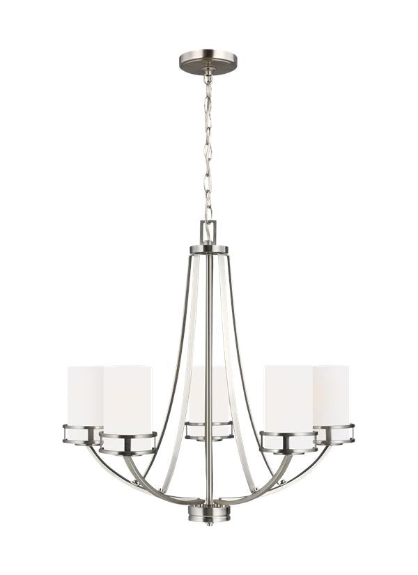 Robie Collection - Five Light Chandelier | Finish: Brushed Nickel - 3121605EN3-962