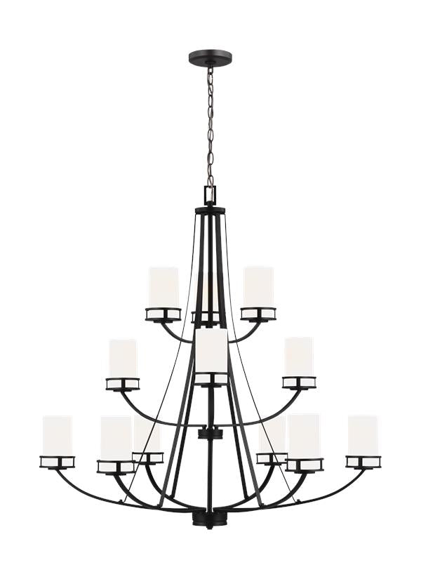 Robie Collection - Twelve Light Chandelier | Finish: Midnight Black - 3121612EN3-112