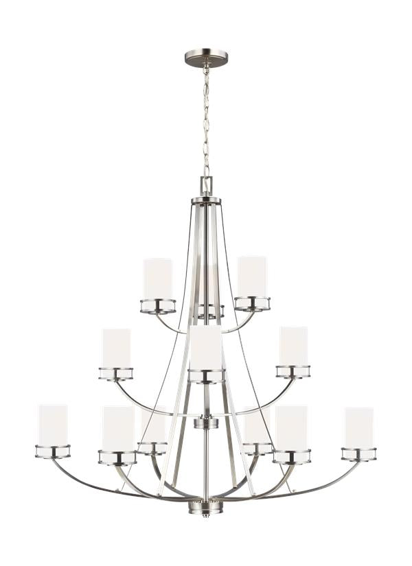 Robie Collection - Twelve Light Chandelier | Finish: Brushed Nickel - 3121612EN3-962