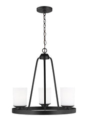 Kemal Collection - Three Light Chandelier | Finish: Midnight Black - 3130703-112