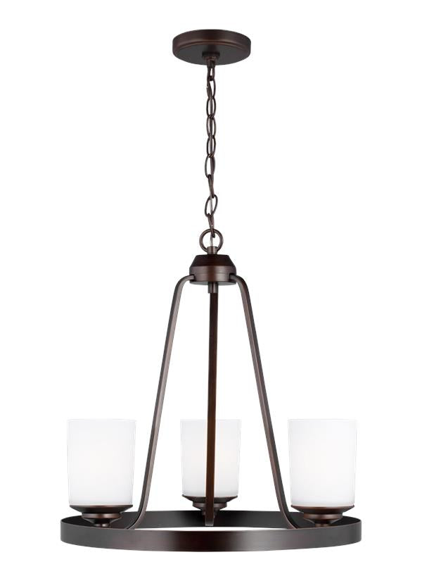 Kemal Collection - Three Light Chandelier | Finish: Burnt Sienna - 3130703EN3-710