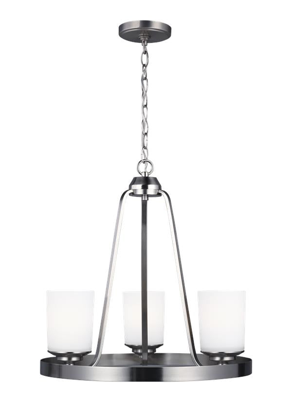 Kemal Collection - Three Light Chandelier | Finish: Brushed Nickel - 3130703EN3-962