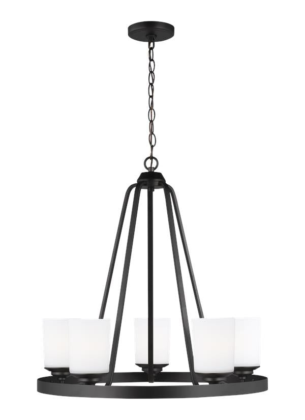 Kemal Collection - Five Light Chandelier | Finish: Midnight Black - 3130705-112