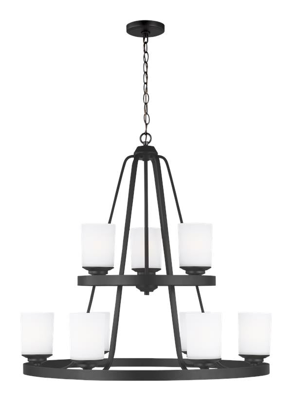 Kemal Collection - Nine Light Chandelier | Finish: Midnight Black - 3130709-112