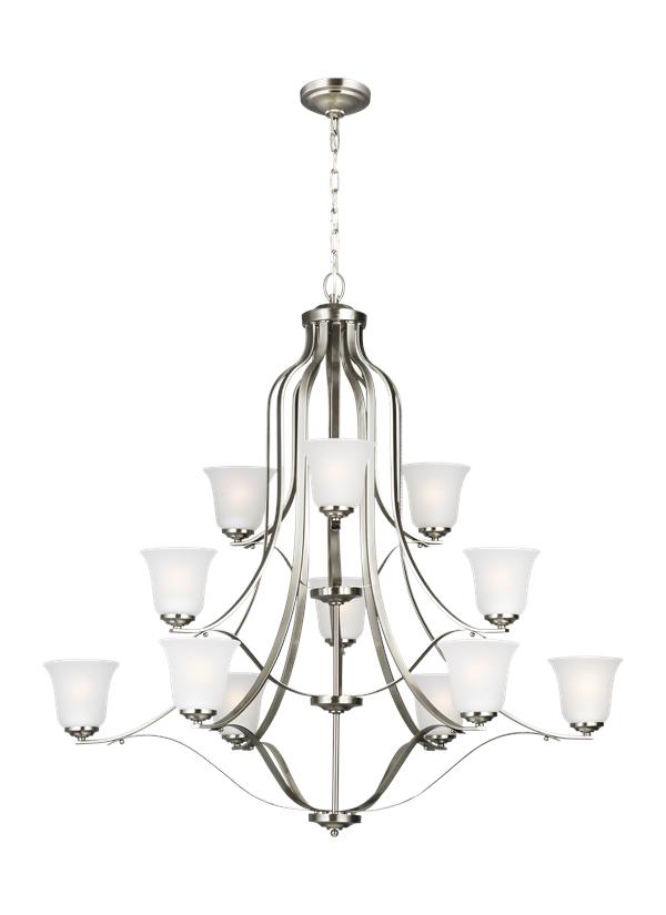 Emmons Collection - Twelve Light Chandelier | Finish: Brushed Nickel - 3139012-962