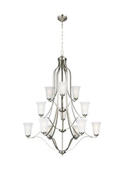 Emmons Collection - Twelve Light Chandelier | Finish: Brushed Nickel - 3139012EN3-962