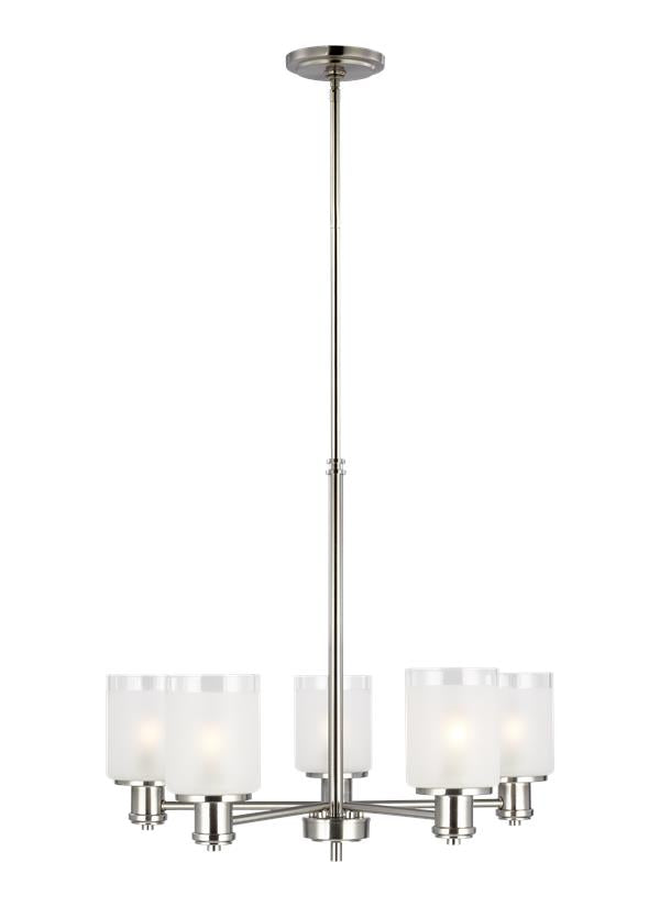 Norwood Collection - Five Light Chandelier | Finish: Brushed Nickel - 3139805EN3-962