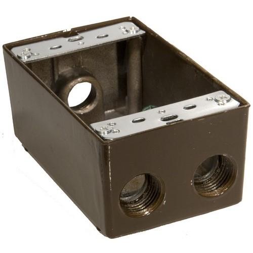 Weatherproof Boxes – One Gang 18.3 Cubic Inch Capacity – 4 Outlet Holes