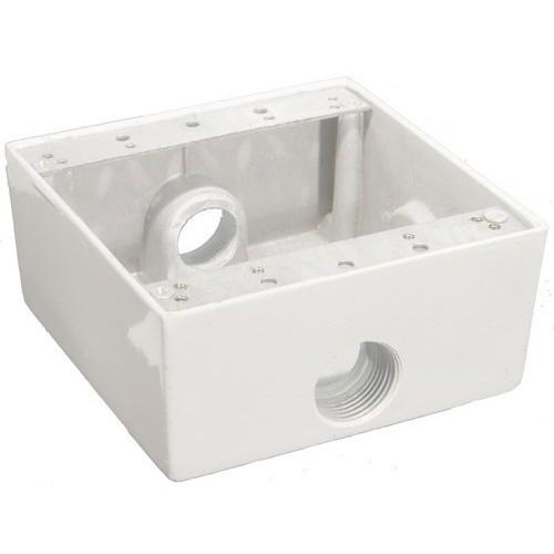 Weatherproof Boxes – Two Gang 30.5 Cubic Inch Capacity – 3 Outlet Holes