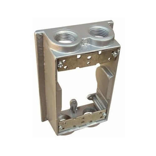 Weatherproof One Gang Flanged Box Extension Adapter – 4 Outlet Holes