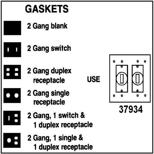 2 Gang Switch/Receptacle Gasket