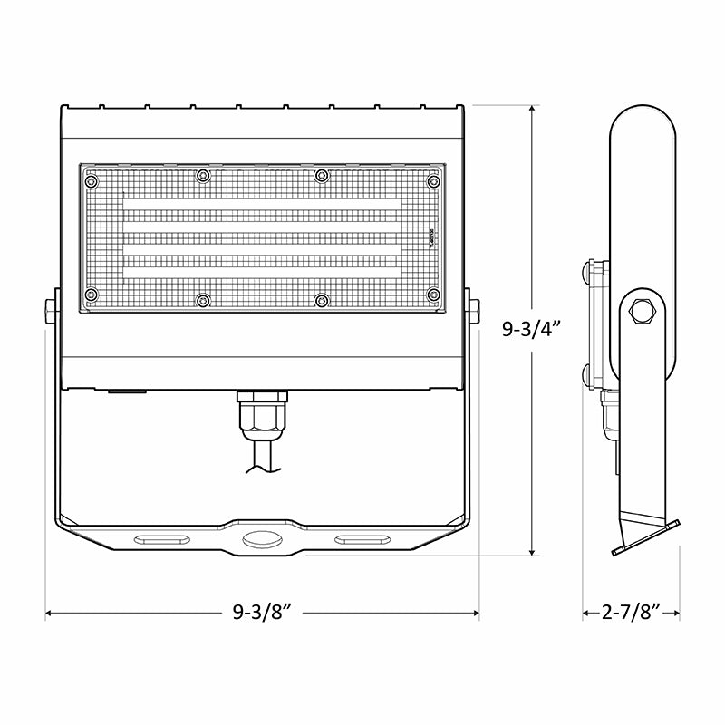 LED Architectural Flood Light with Trunnion, Selectable Wattage 15/20/30/50W, Selectable CCT 120-277V