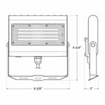 LED Architectural Flood Light with Trunnion, Selectable Wattage 15/20/30/50W, 3000K or 5000K, 120-277V