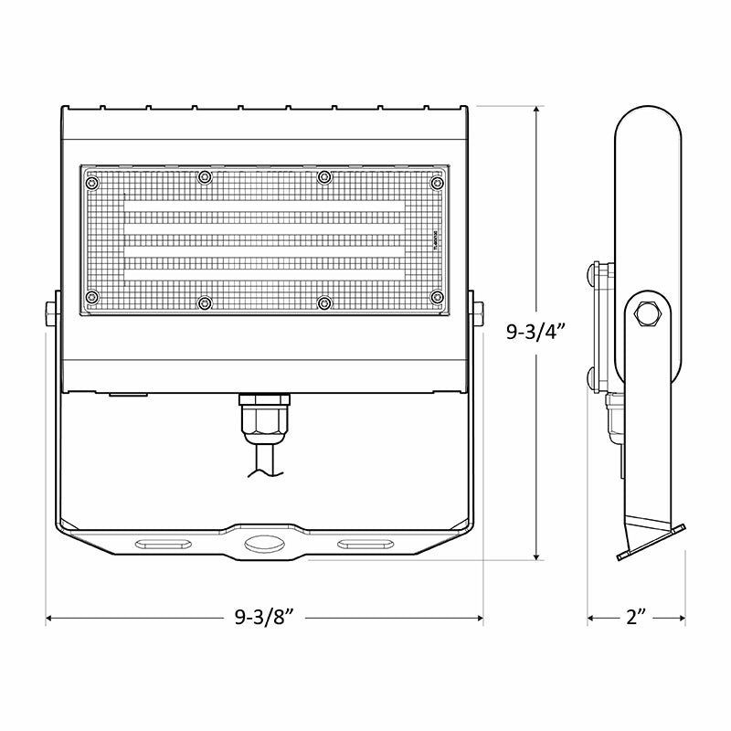 LED Architectural Flood Light with Trunnion, Selectable Wattage 15/20/30/50W, 3000K or 5000K, 120-277V