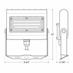 LED Architectural Flood Light with Trunnion, Selectable Wattage 10/15/20/30W, Selectable CCT, 120-277V