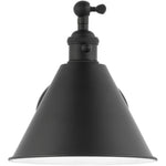 Salem 1 Light 7" Wall Sconce, Midnight Black or Satin Brass