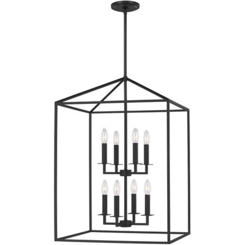 Perryton 8 Light Midnight Black Foyer Pendant Ceiling Light